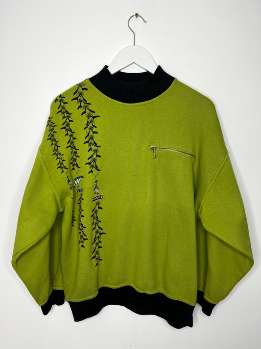 Rare Green Highneck Vintage Sweater