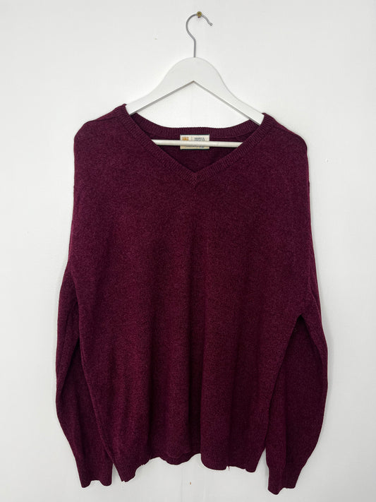 Burgundy Wool Vintage Jumper