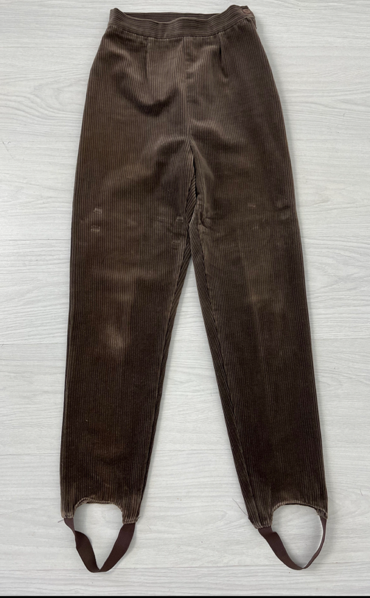 Highwaisted Brown Cord Vintage Trousers