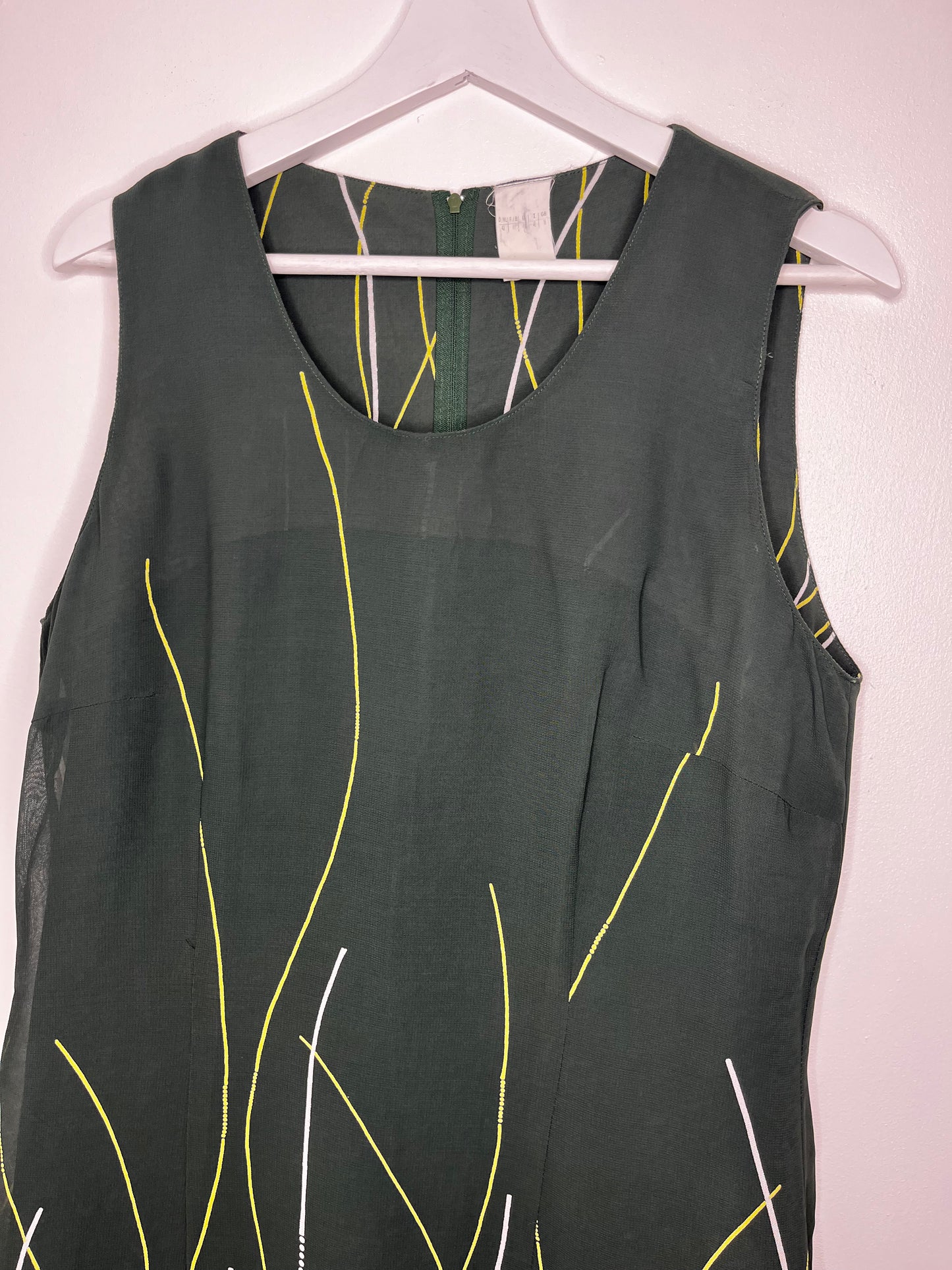 Autumnal Long Green Vintage Dress