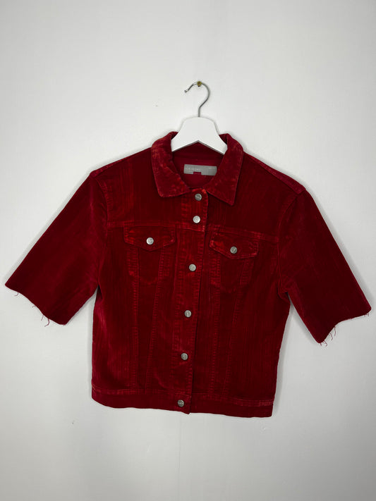 Red Short Cord Vintage Jacket