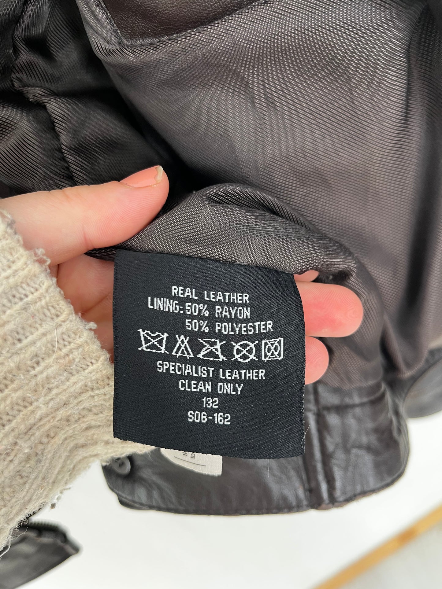 Dark Brown Vintage Balmain Leather Jacket