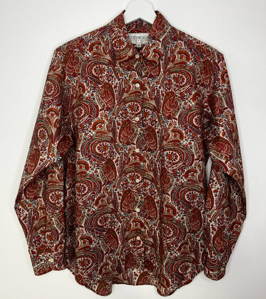 Long Sleeve Vintage Paisley Shirt