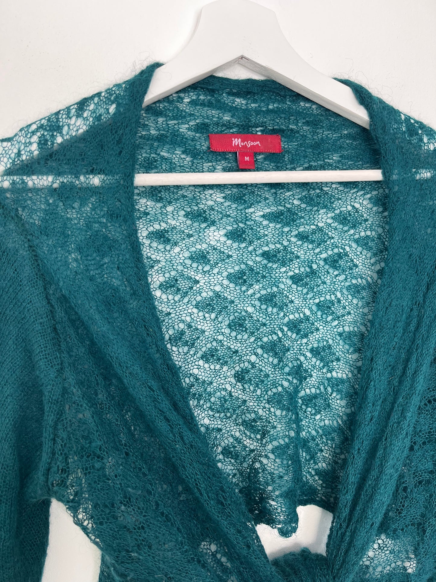 Green Vintage Cropped Cosy Cardigan