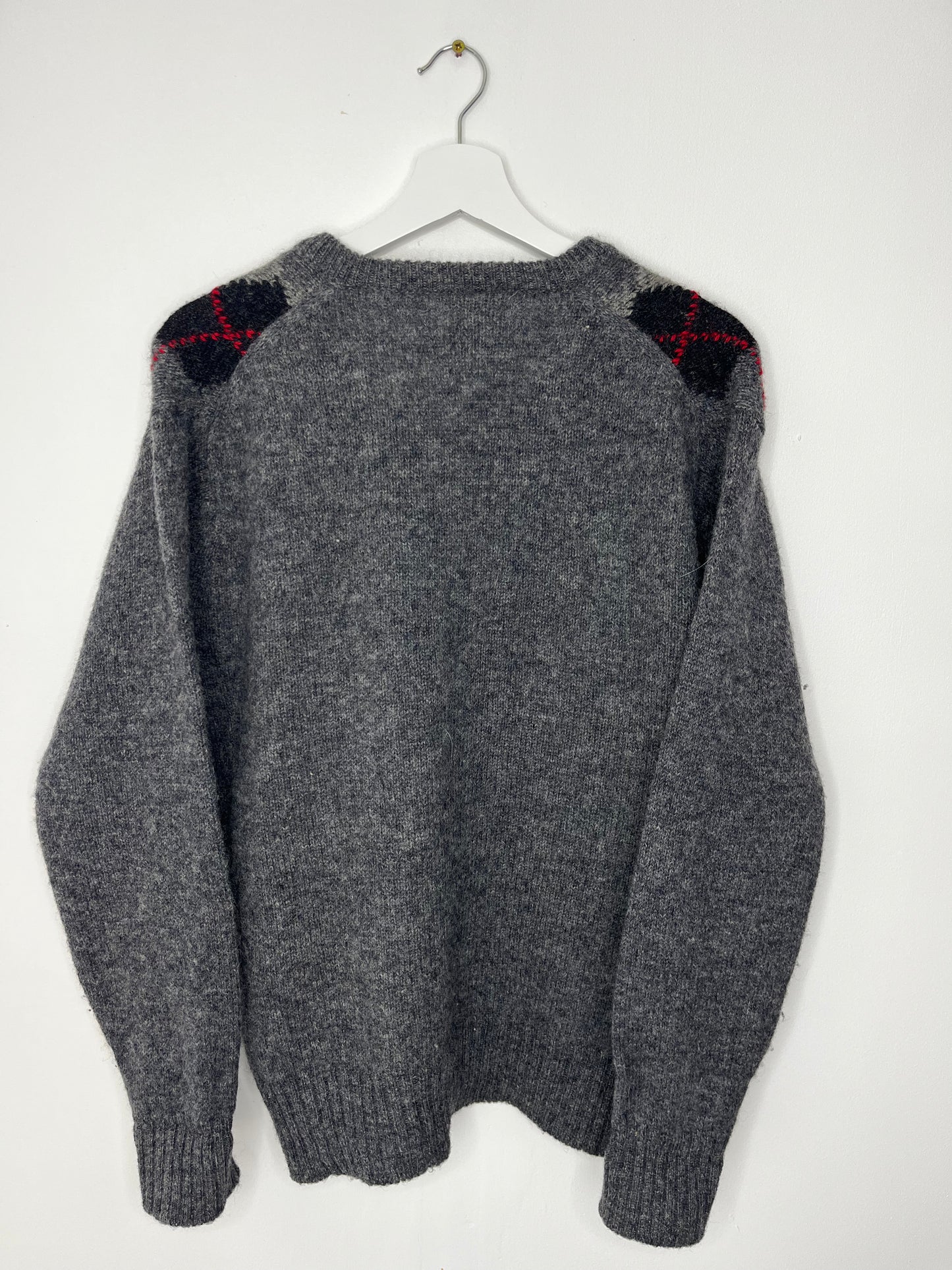 Grey Wool Classic Vintage Jumper