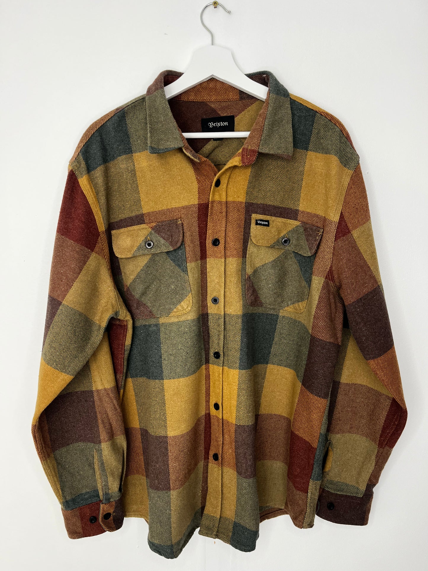 Warm Tone Brixton Checked Flannel Shirt