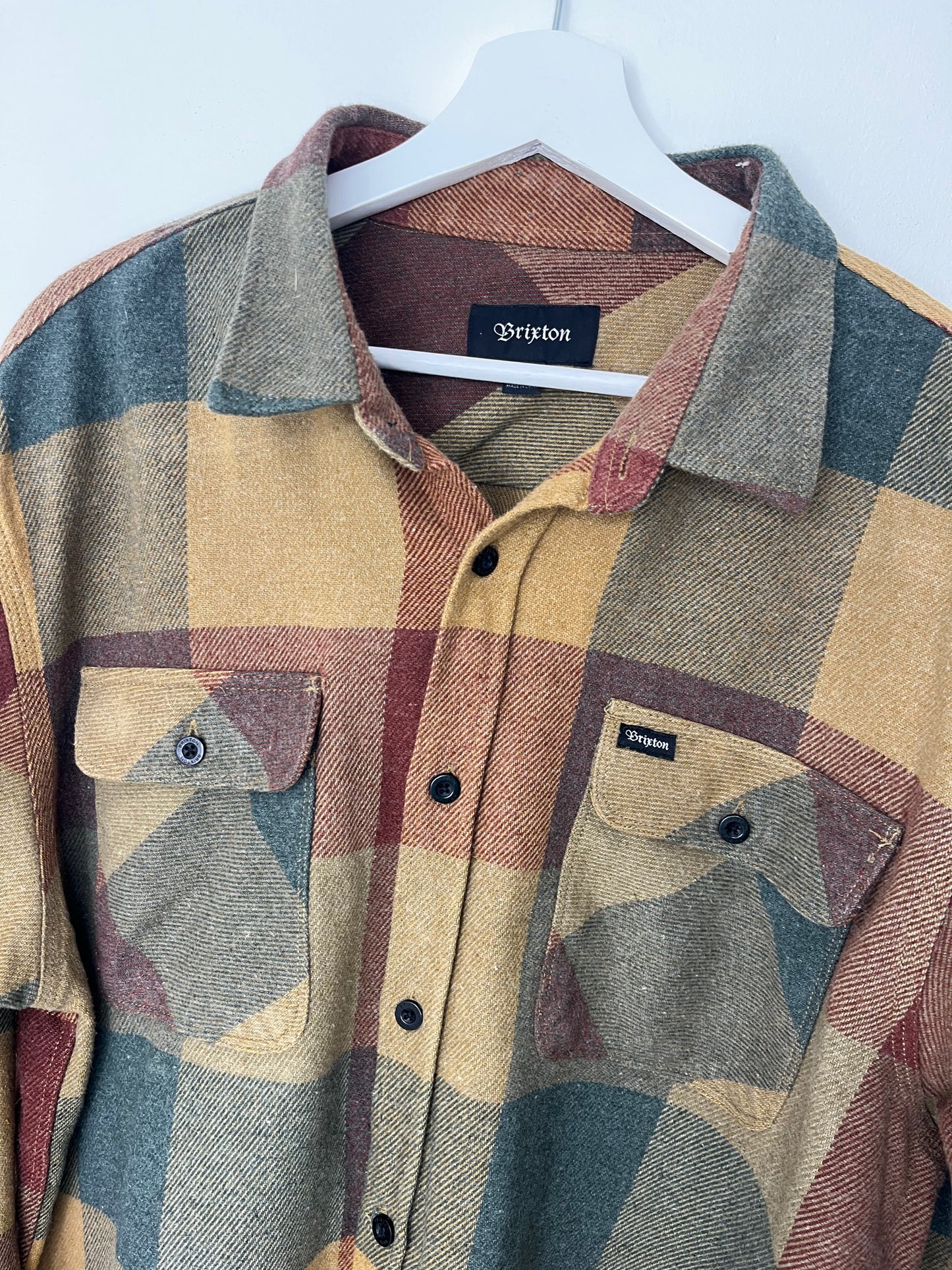 Warm Tone Brixton Checked Flannel Shirt