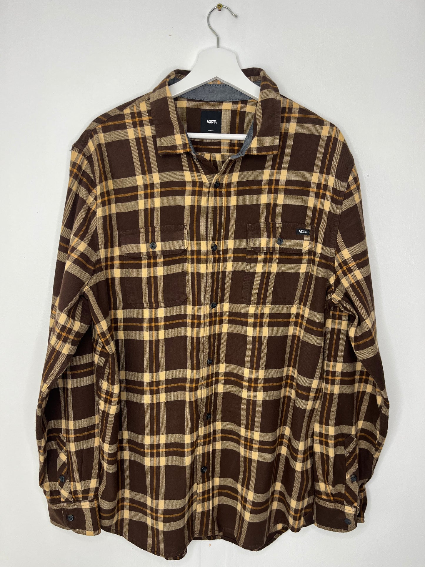 Brown Vans Checked Flannel Shirt