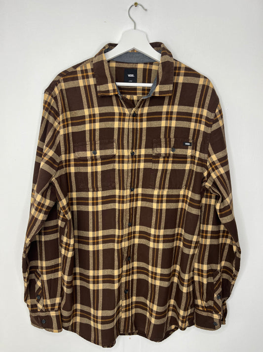 Brown Vans Checked Flannel Shirt