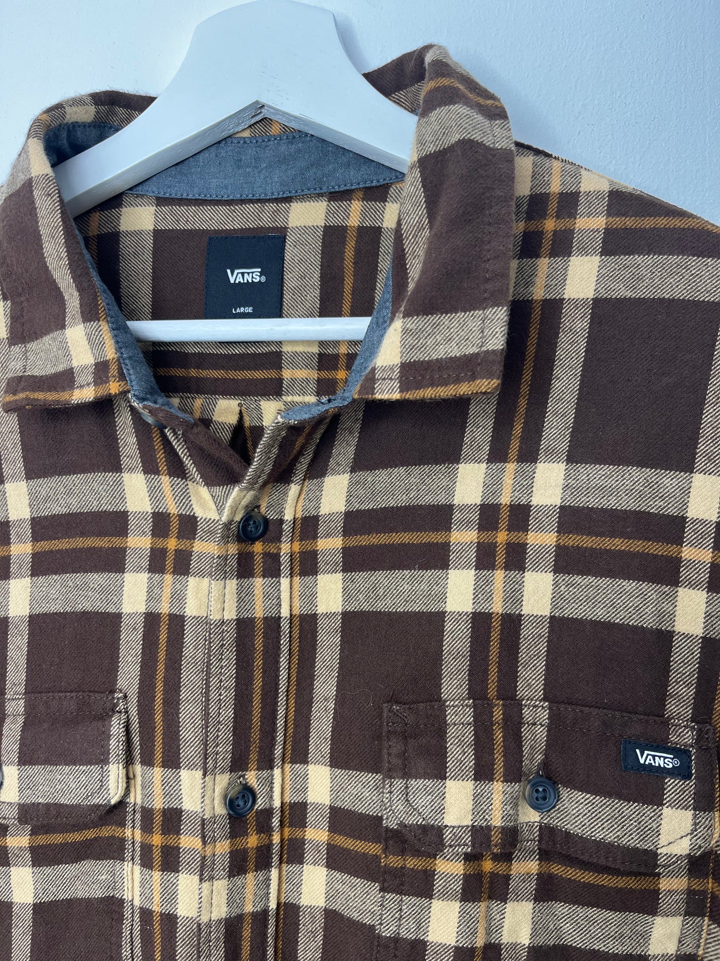 Brown Vans Checked Flannel Shirt