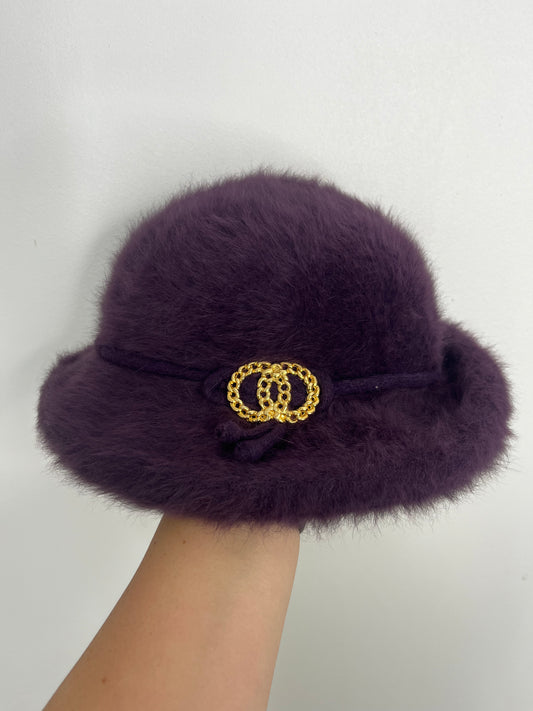 Purple Kangol Vintage Fluffy Hat