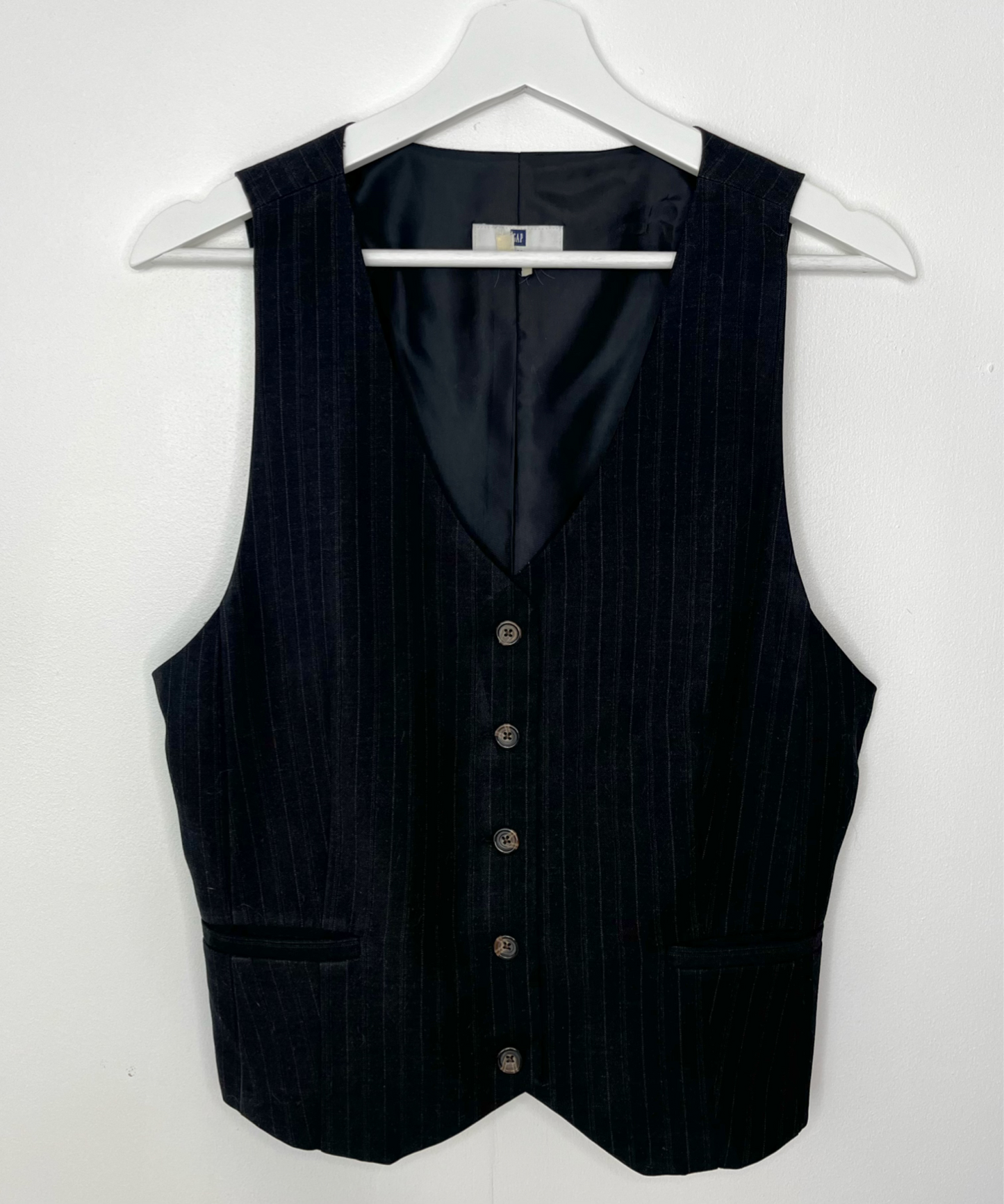 Black Pin Stripe Waistcoat