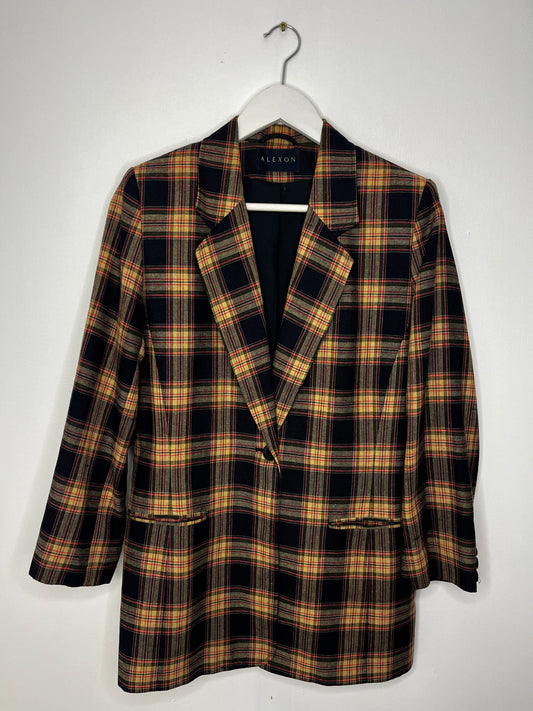 Autumnal Checked Vintage Blazer