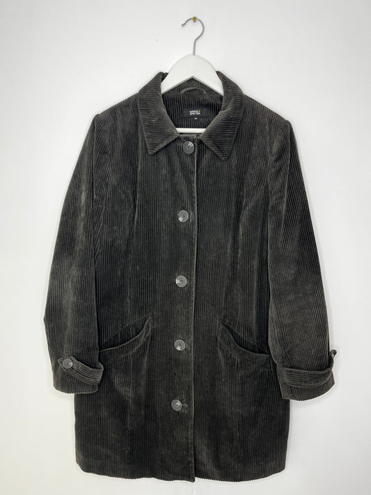Dark Khaki Cord Vintage Coat