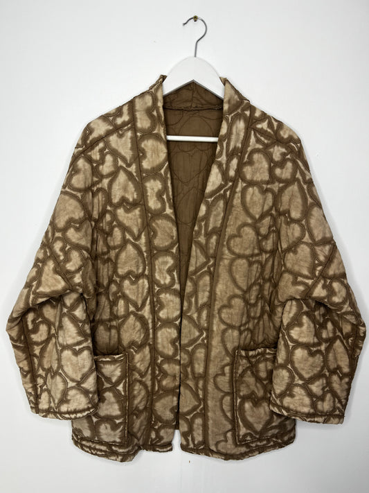 Quilted Earthy Heart Vintage Jacket