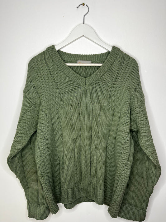 Sage Green Cosy Vintage Jumper