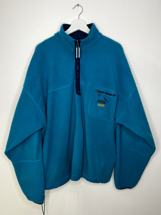 True Vintage Turquoise Puma Quarter Zip Fleece