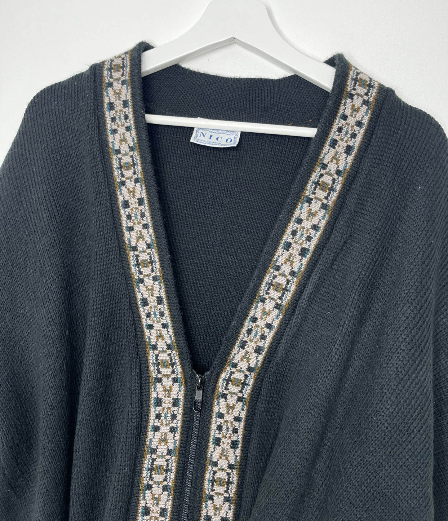Low V Zip Vintage Cardigan