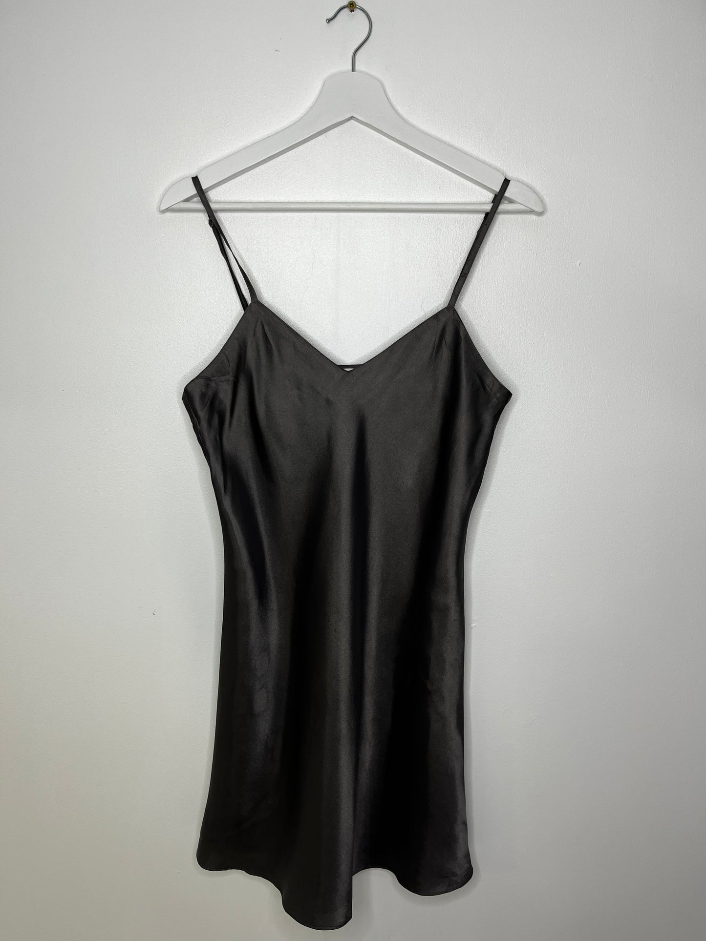 Grey Satin Vintage Slip Dress