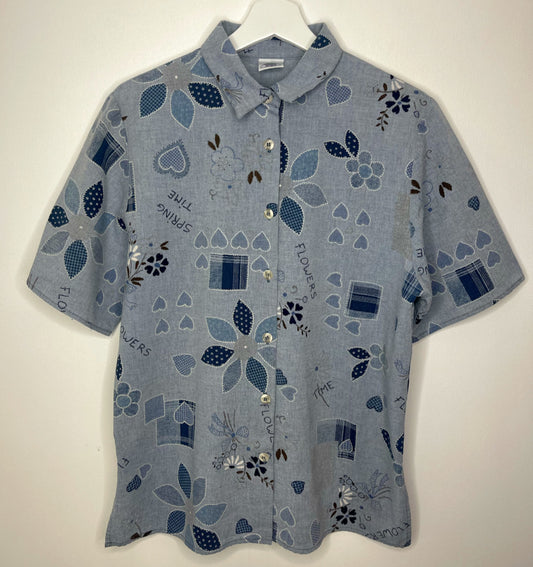 Blue Vintage Spring Time Shirt
