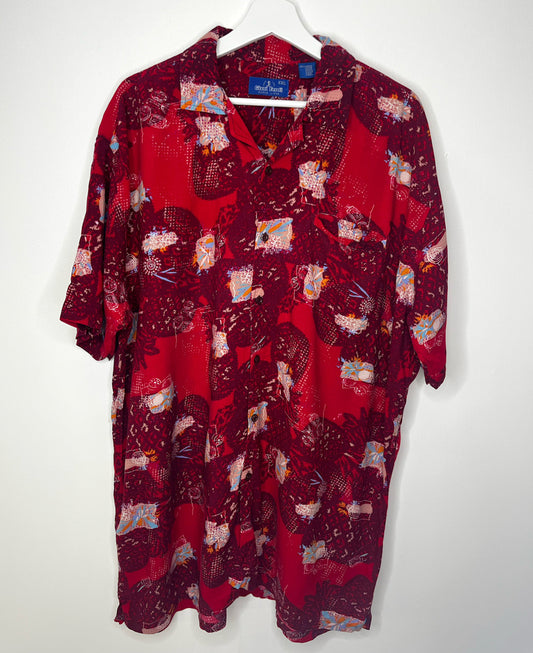 Oversized Red Vintage Shirt
