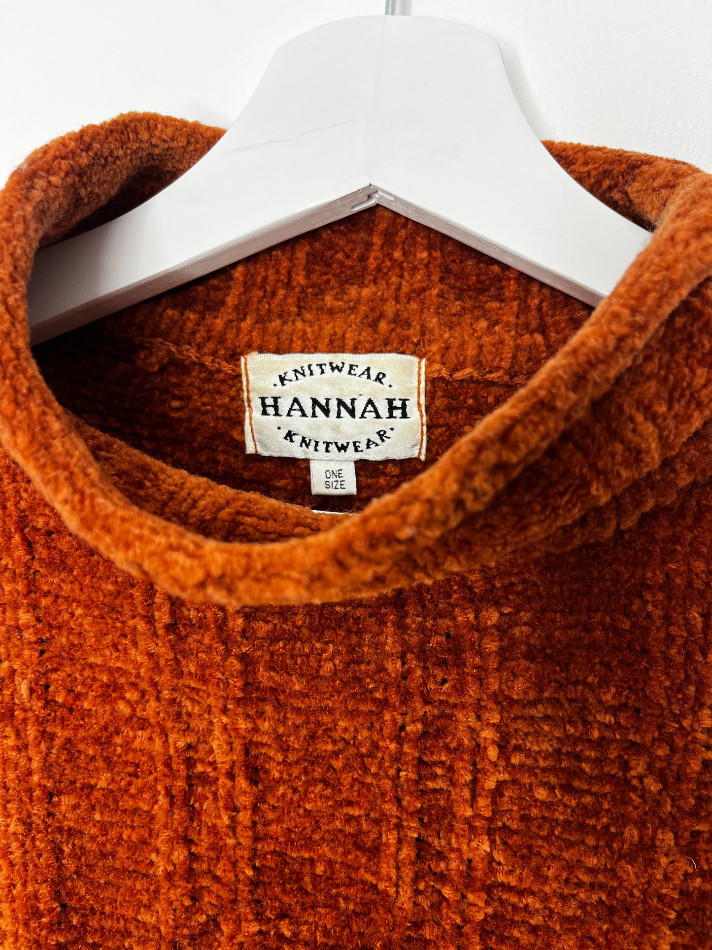 Orange Tan Chenille Highneck Jumper