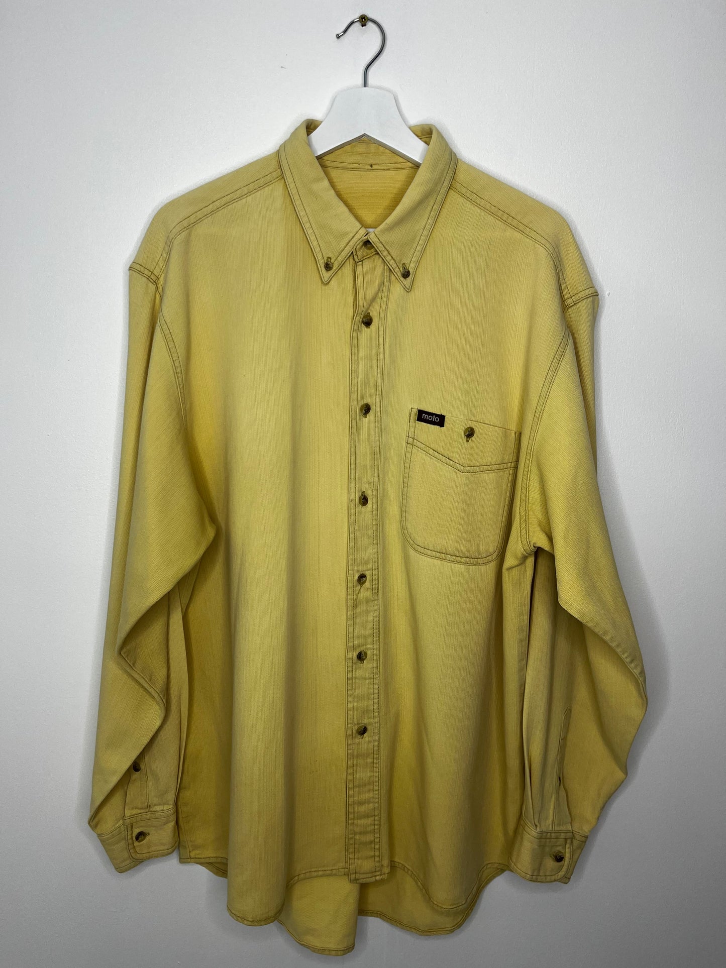 Soft Yellow Vintage Moto Shirt