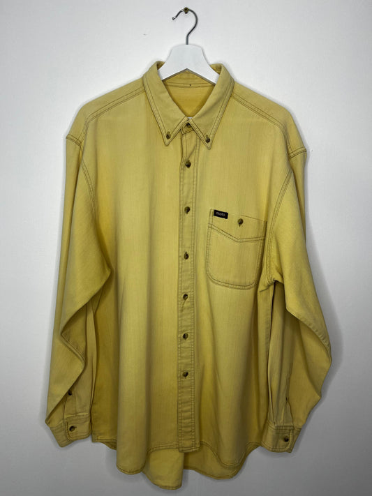 Soft Yellow Vintage Moto Shirt
