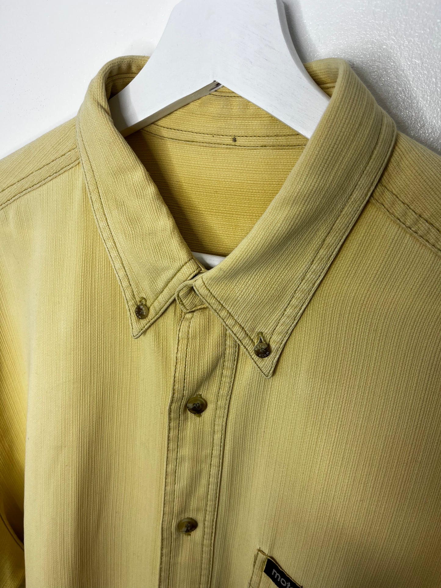 Soft Yellow Vintage Moto Shirt