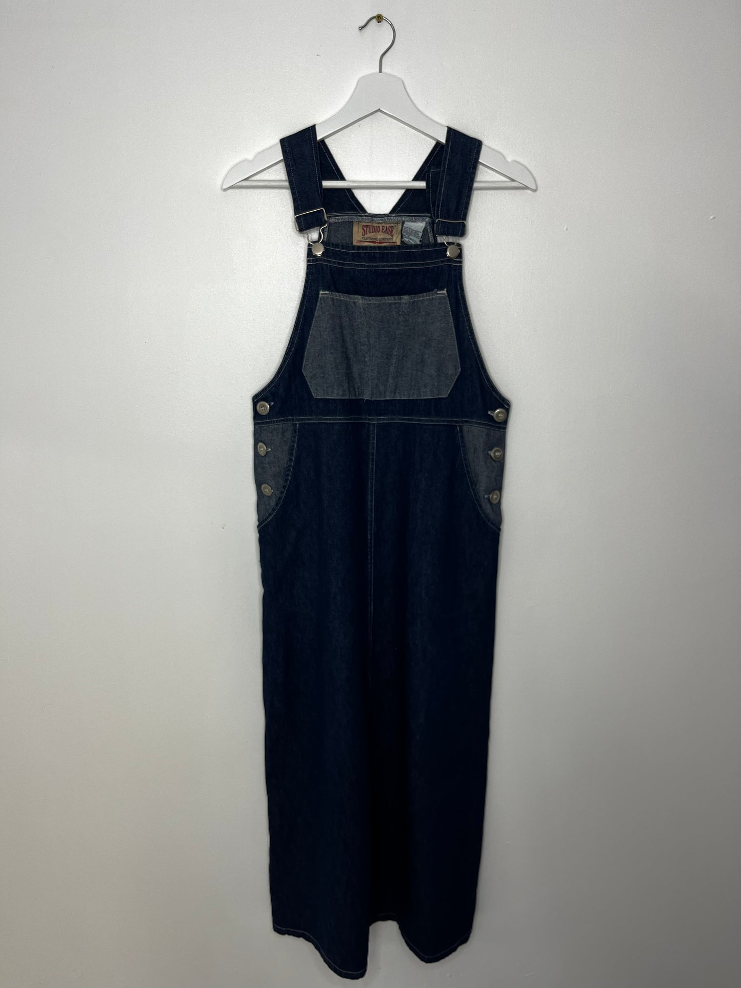 True Vintage Long Denim Dungarees Dress