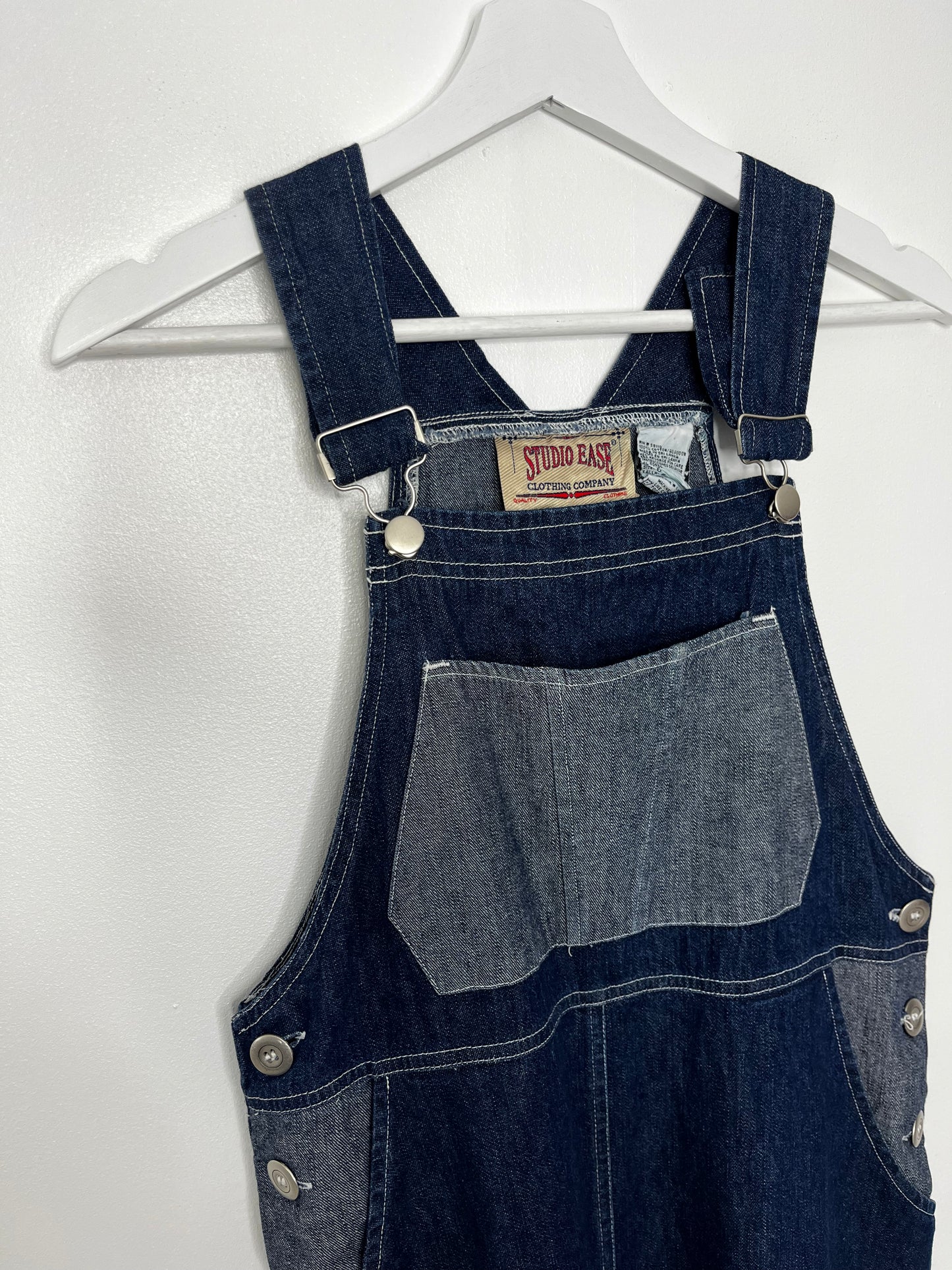 True Vintage Long Denim Dungarees Dress