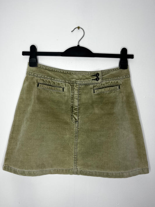 Pistachio Suede Y2k Skirt