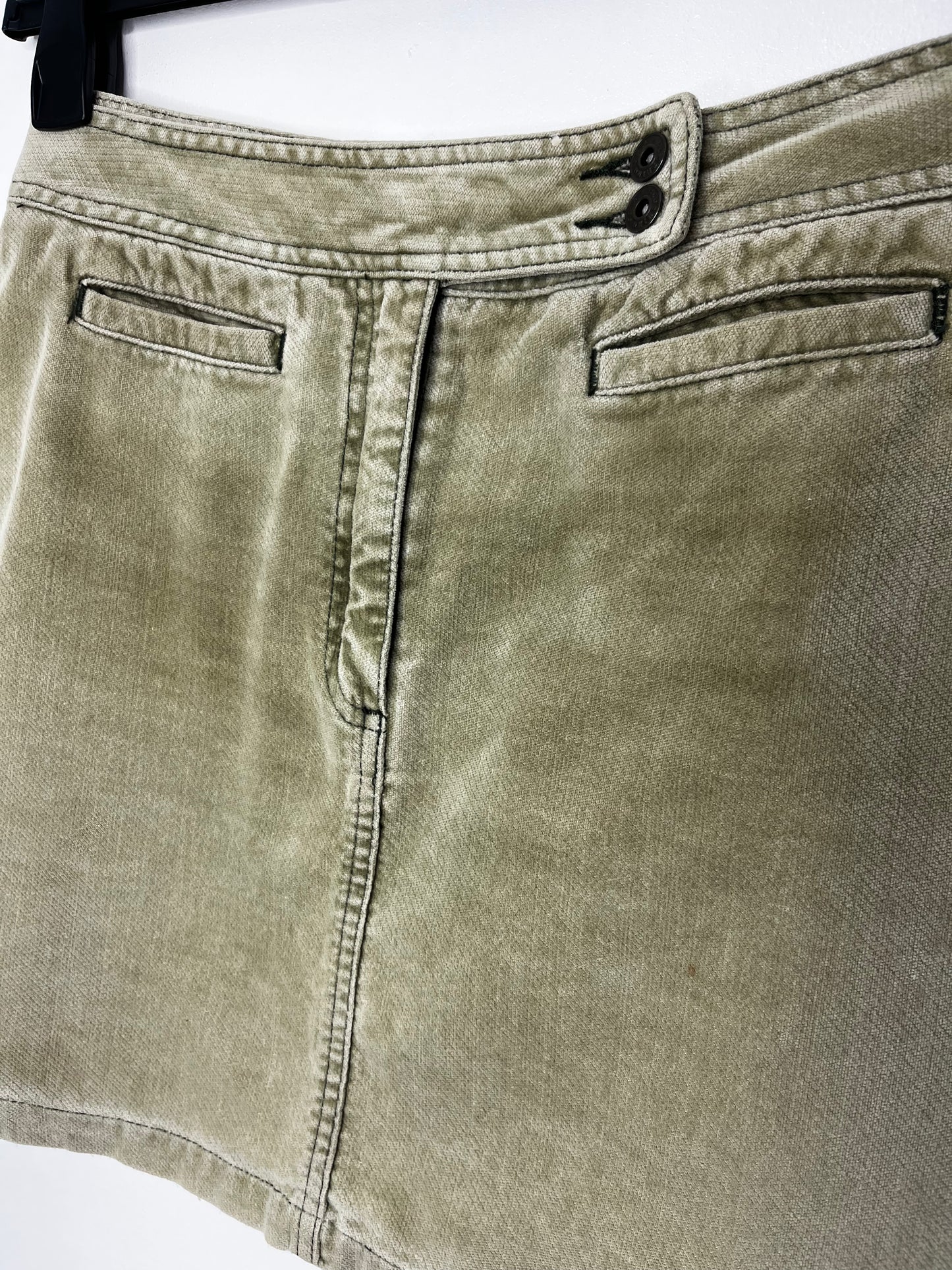 Pistachio Suede Y2k Skirt