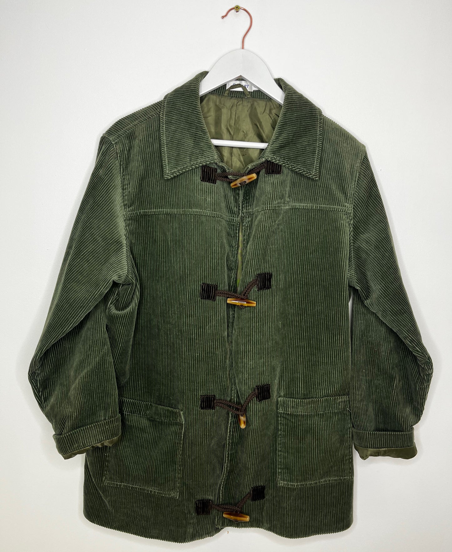 Green Cord Toggle Coat