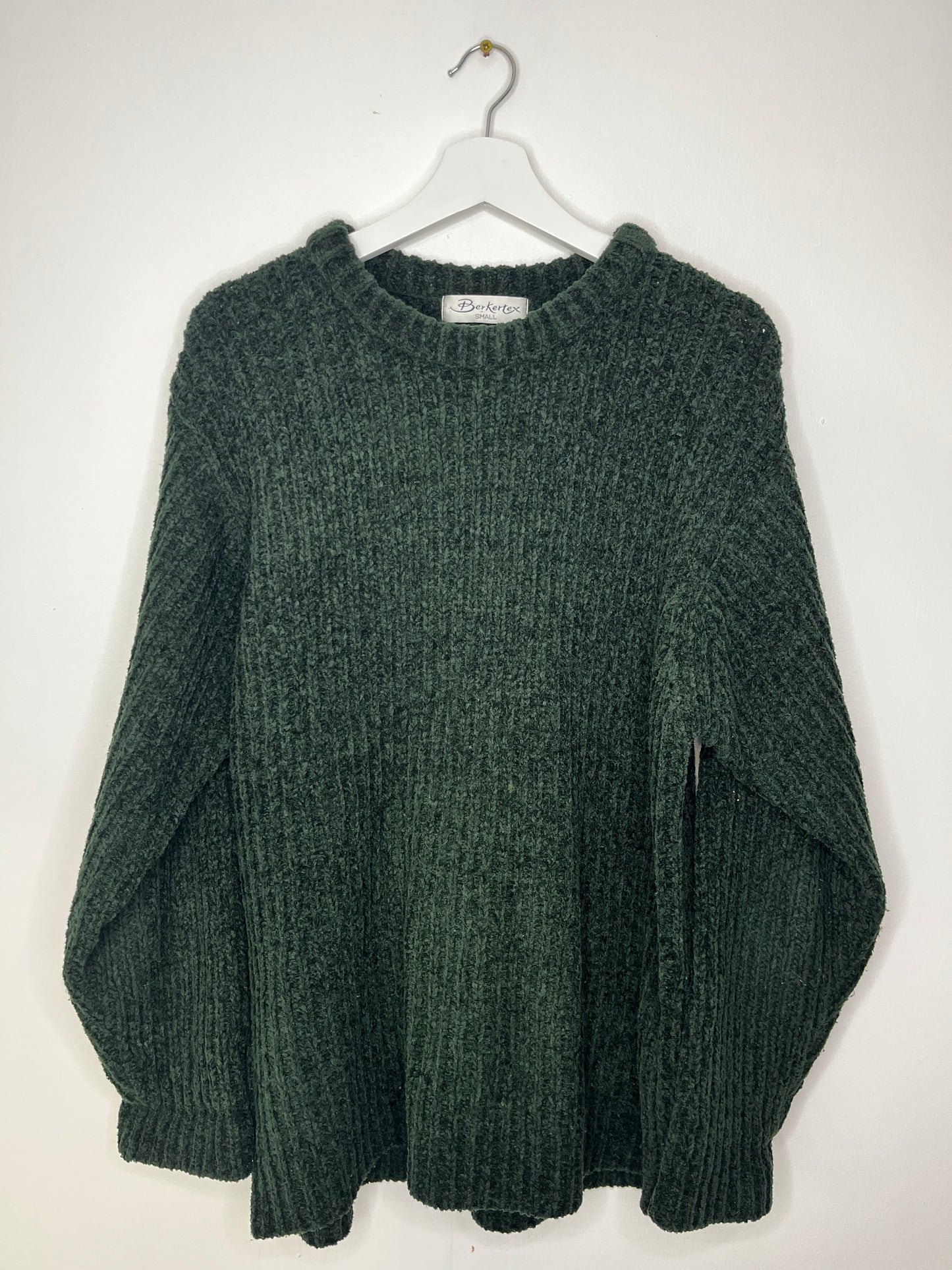 Forest Green Chenille Vintage Jumper