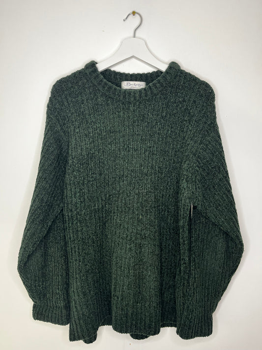 Forest Green Chenille Vintage Jumper