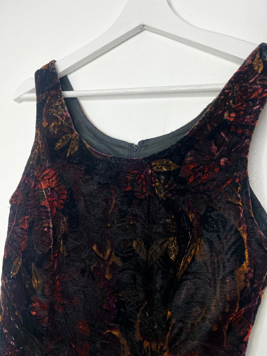 True Vintage Rare Velvet Autumnal Dress