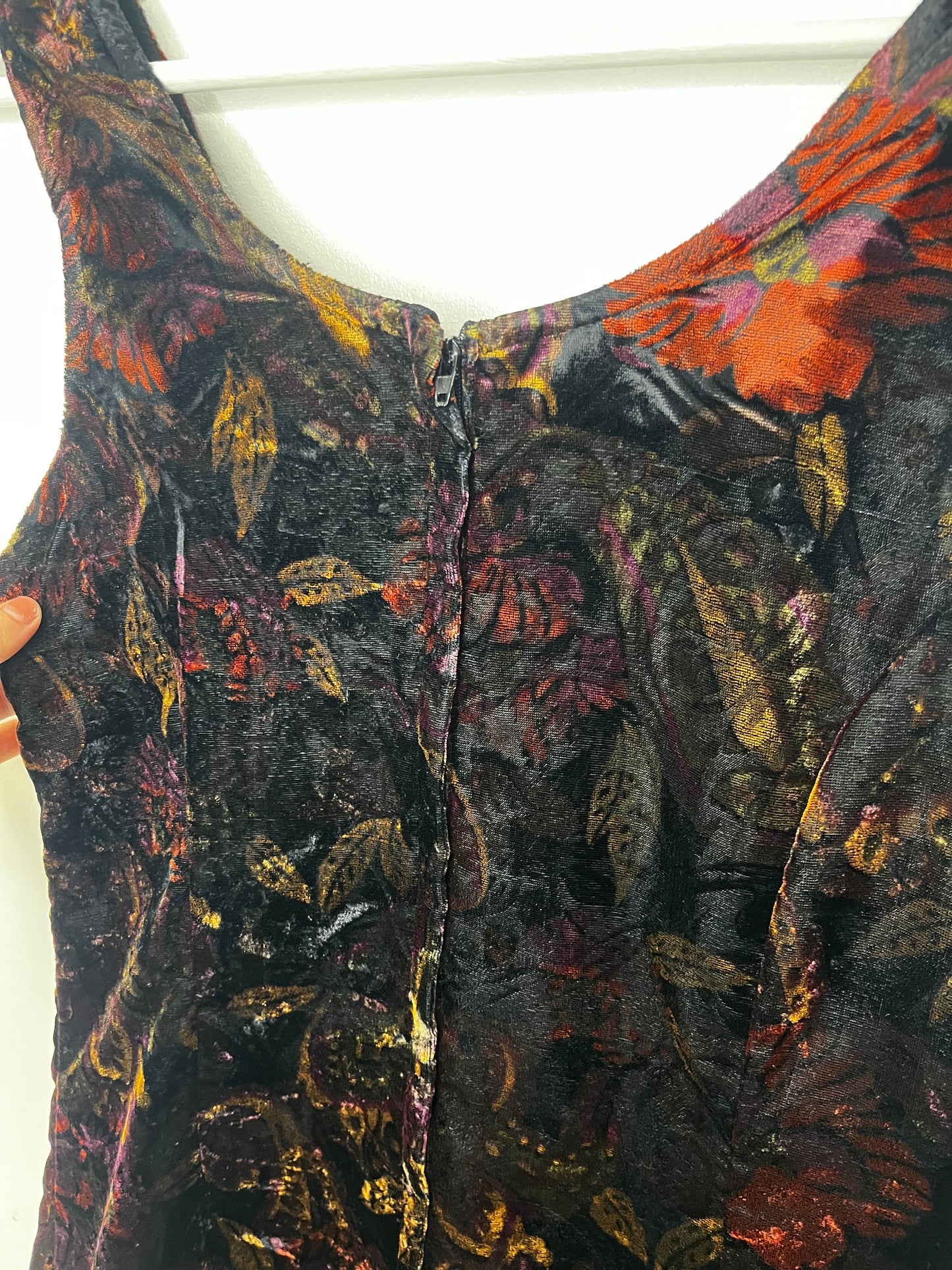 True Vintage Rare Velvet Autumnal Dress