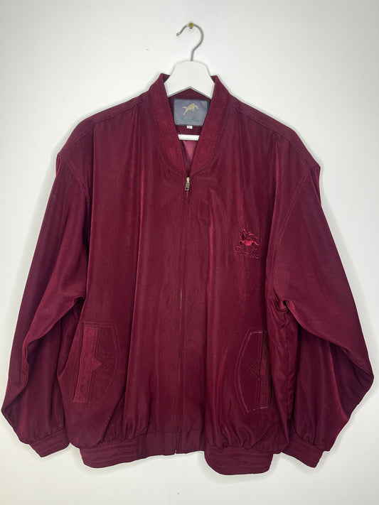Burgundy Vintage Bomber Jacket