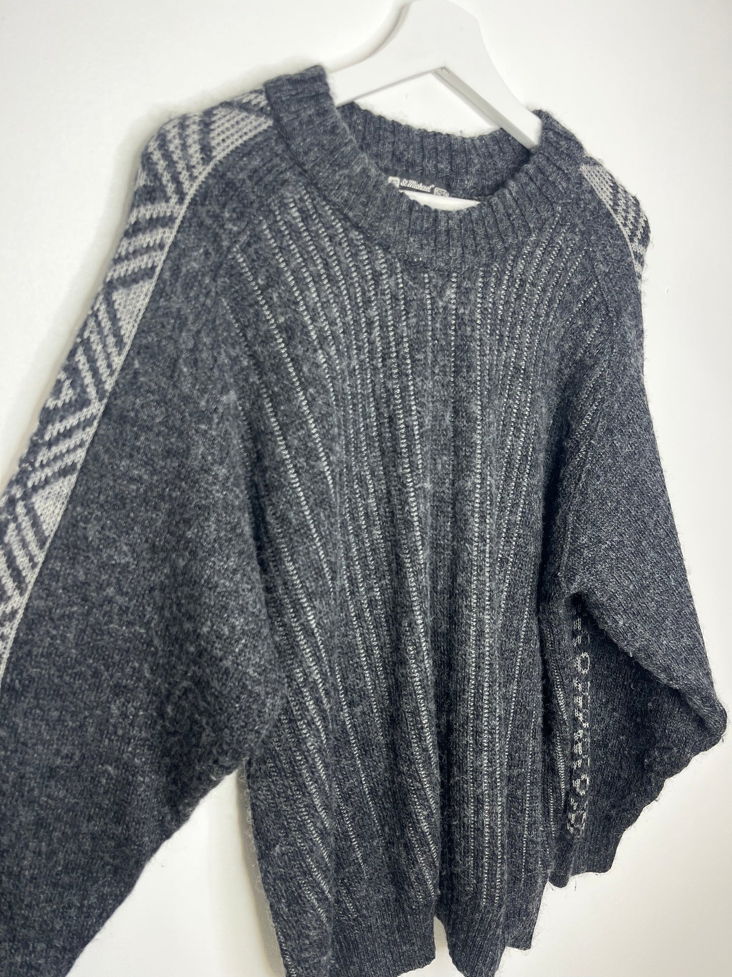 Grey Vintage Cosy Jumper