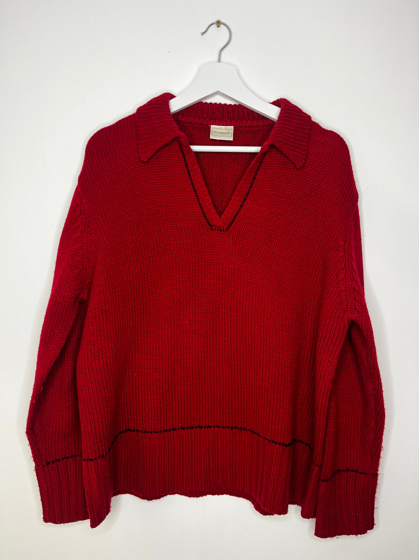 Red Vintage Knit Jumper