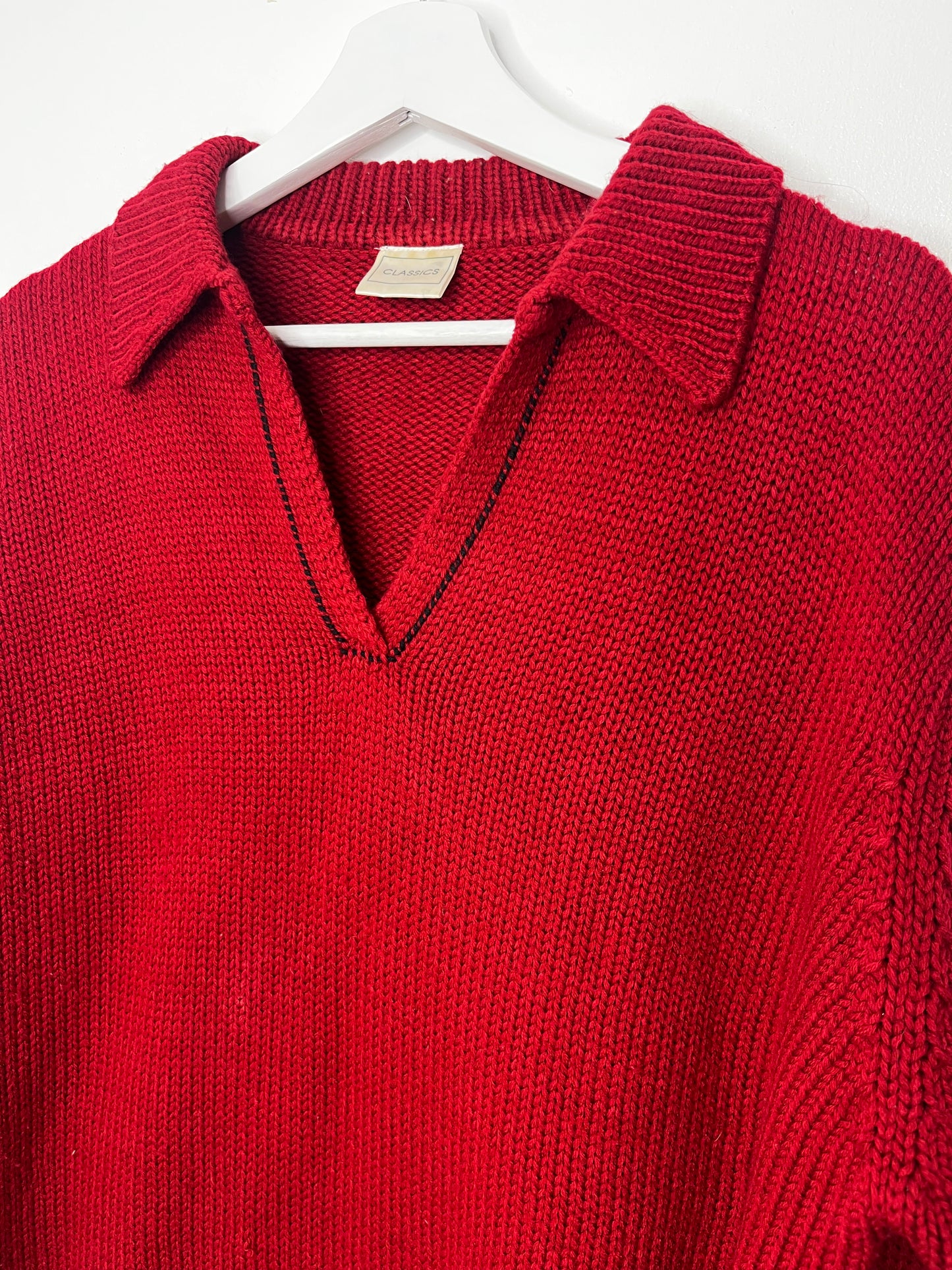Red Vintage Knit Jumper
