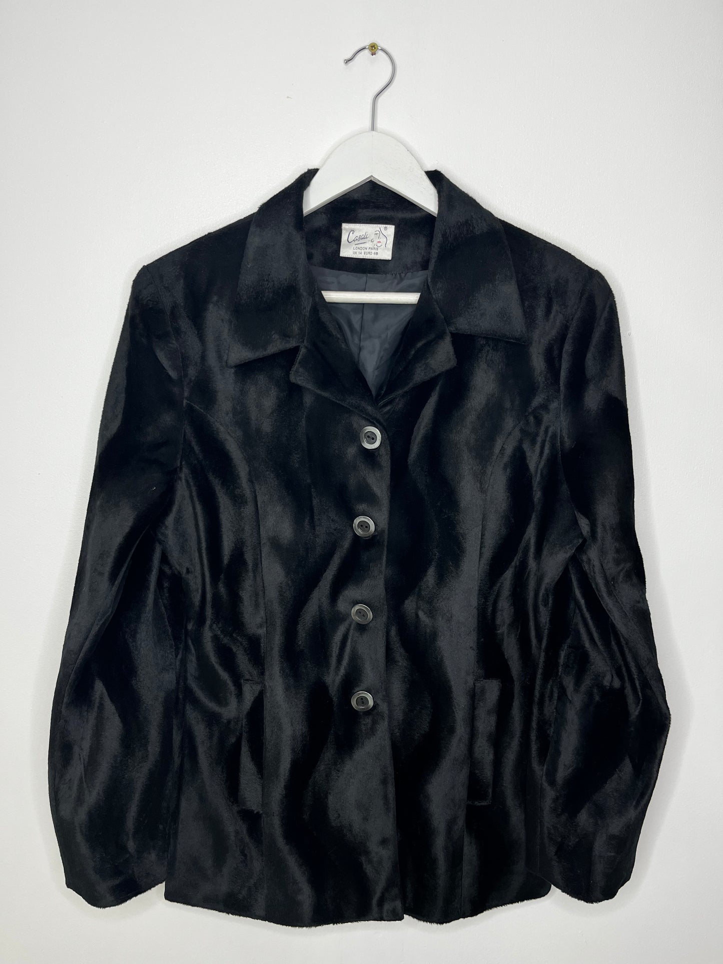 Black Velvet Vintage Blazer Jacket