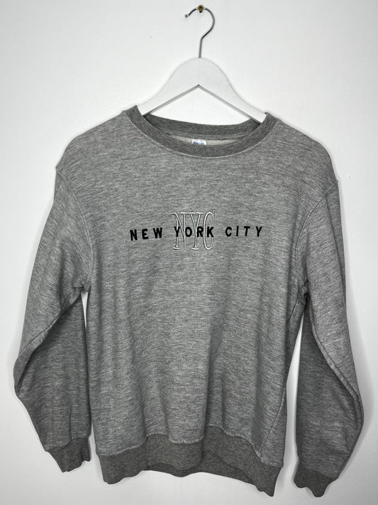 Grey Vintage NYC Crew Neck Jumper