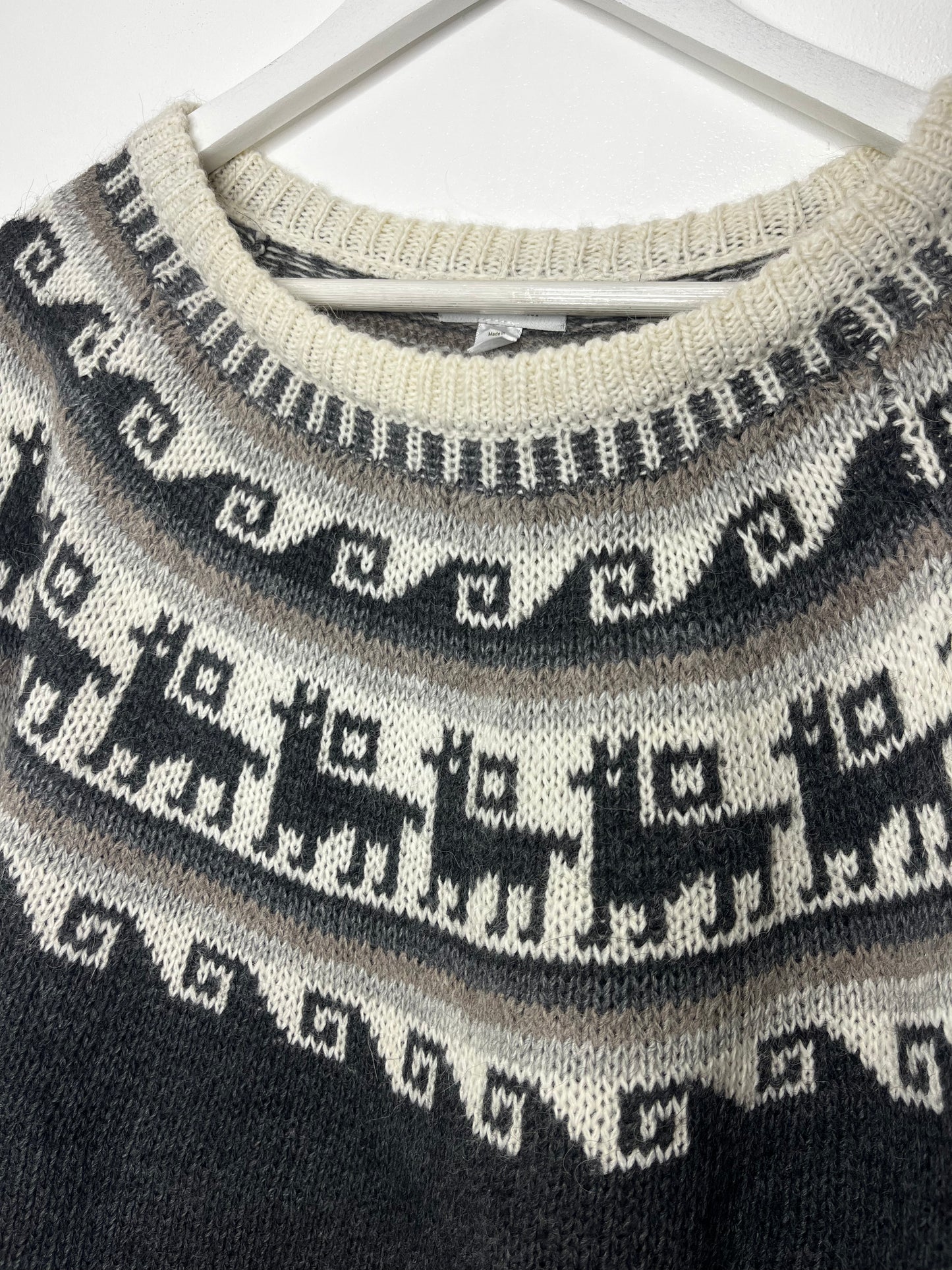 Grey Slouchy Vintage Jumper