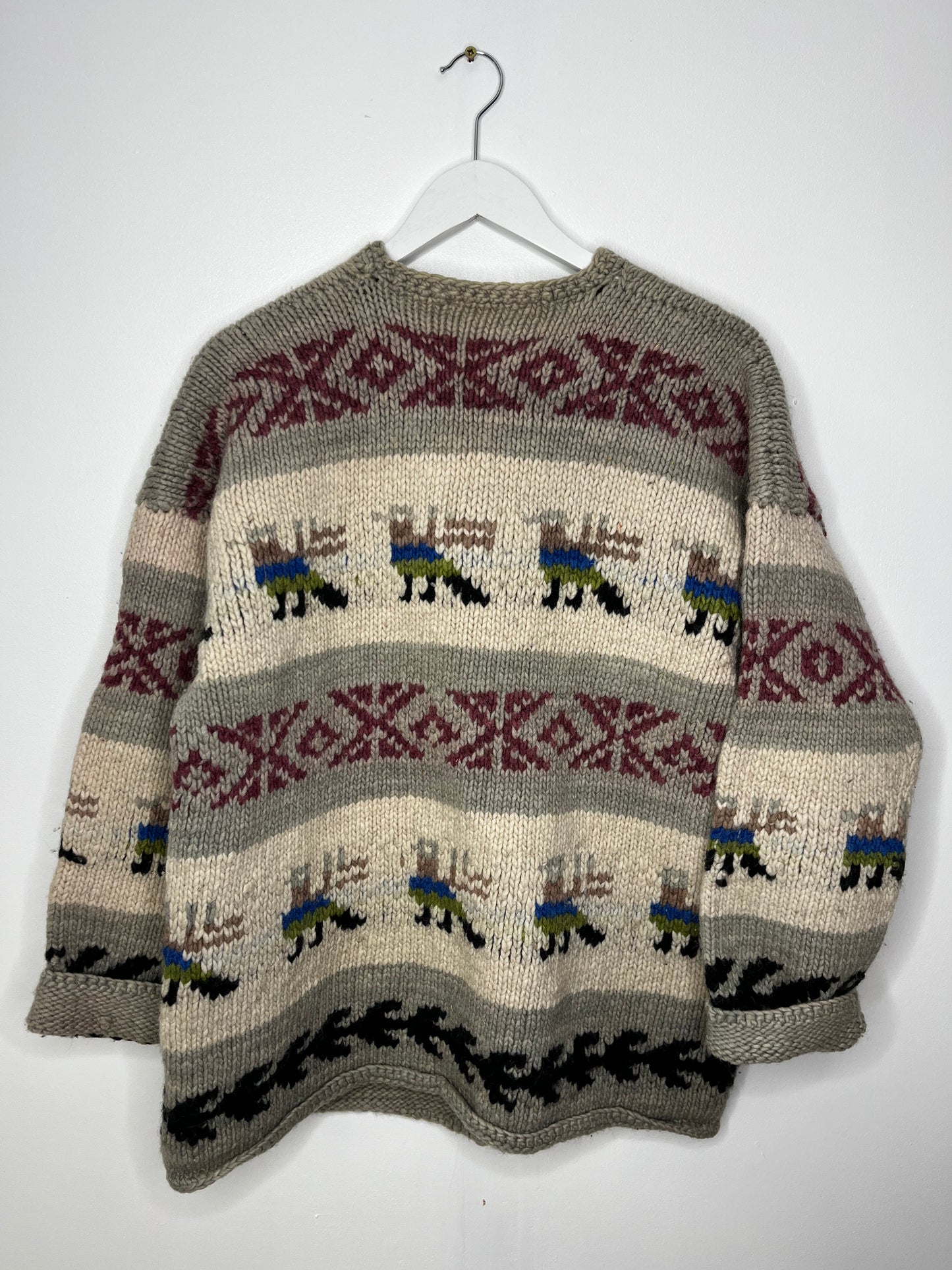 Handmade Wool Vintage Chunky Cardigan