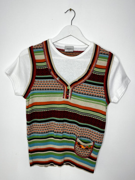 Attached Sweater Vest Vintage Top