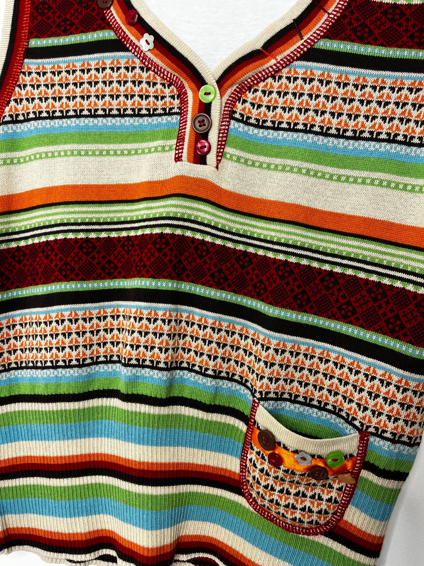 Attached Sweater Vest Vintage Top