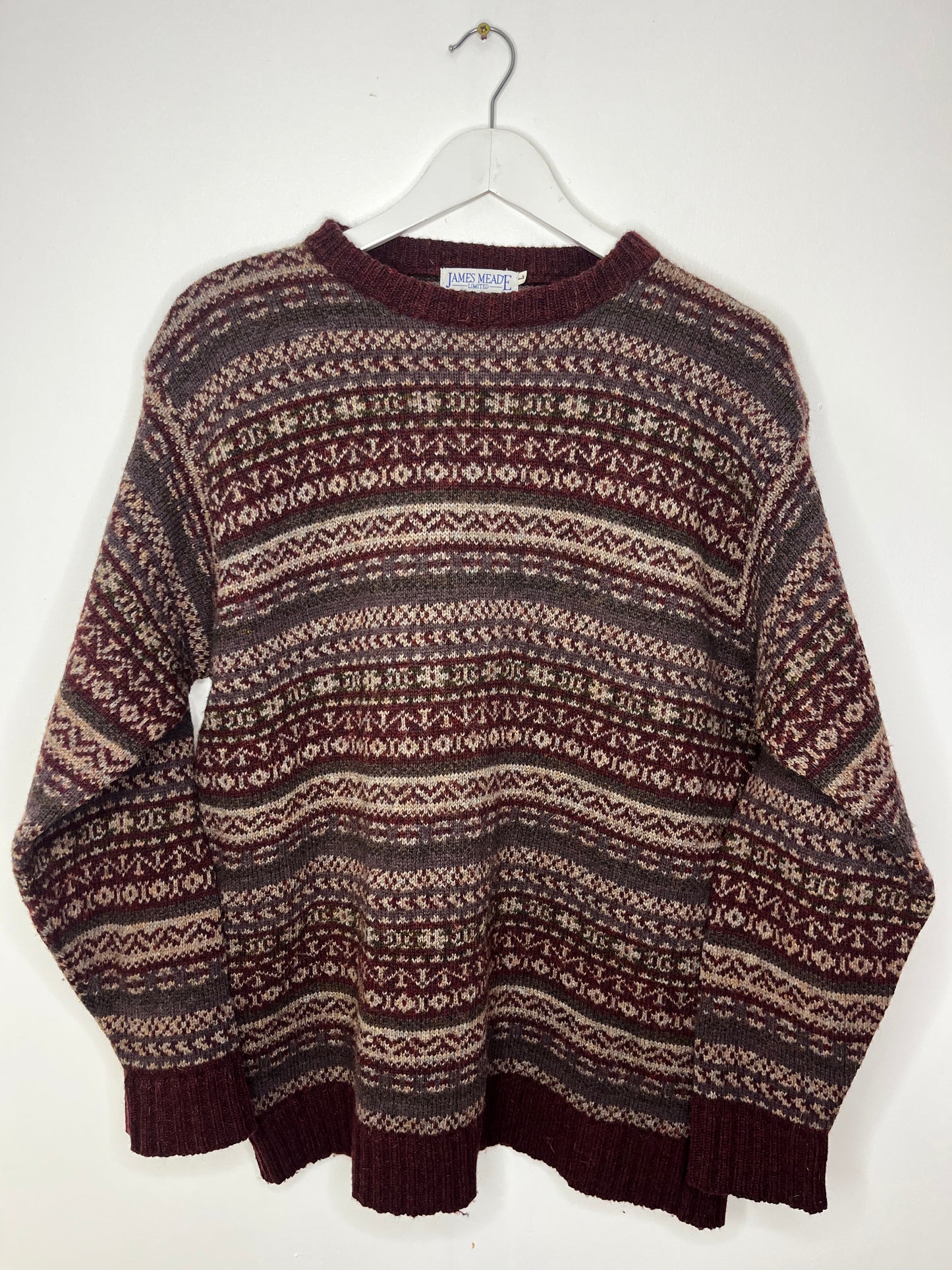 True Vintage Wool Patterned Jumper