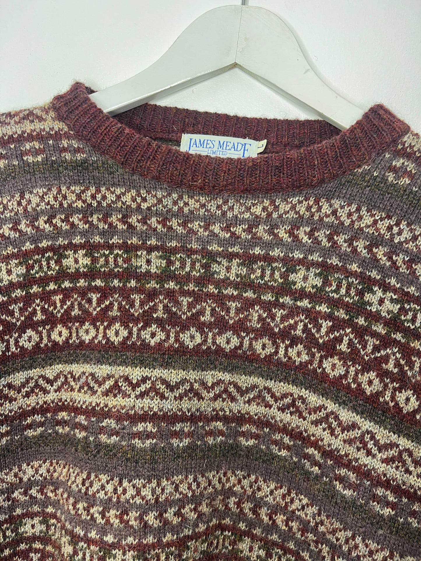 True Vintage Wool Patterned Jumper